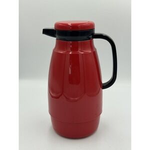 Vintage Crown Corning Thermique insulated red coffee or tea carafe 1 quart